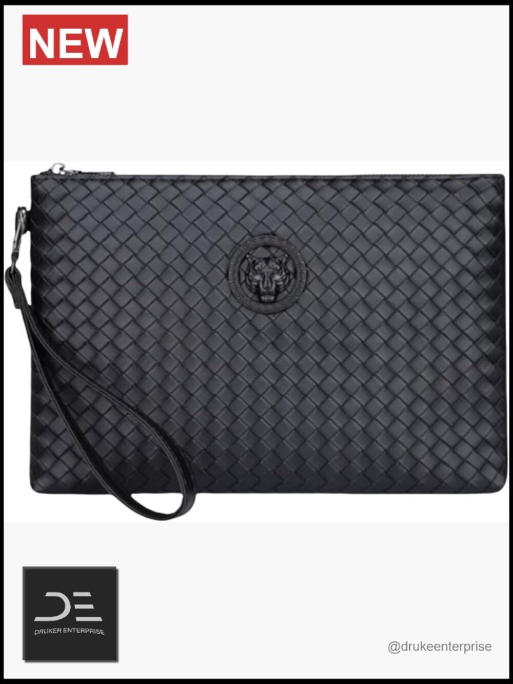 PU Leather Men's Clutch Bag RFID Blocking Large Wristlet Wallet
